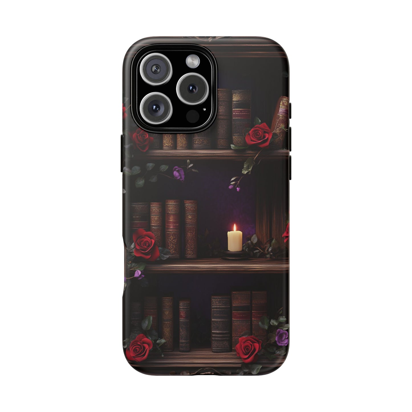 Vintage Books Phone Case - Goth Dark Academia Library Phone Cases for iPhone 16 15 14 13 12 11, Samsung Galaxy & Google Pixel