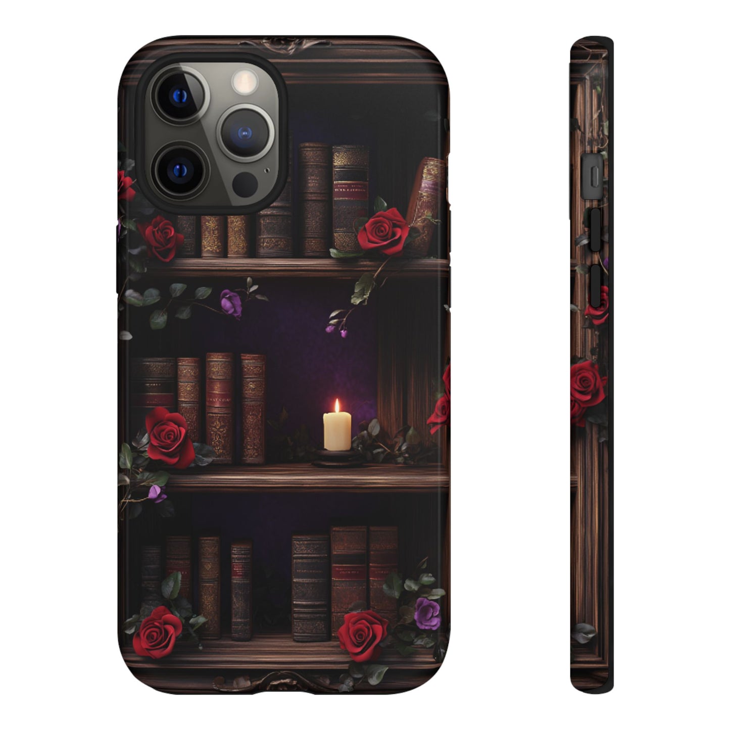 Vintage Books Phone Case - Goth Dark Academia Library Phone Cases for iPhone 16 15 14 13 12 11, Samsung Galaxy & Google Pixel