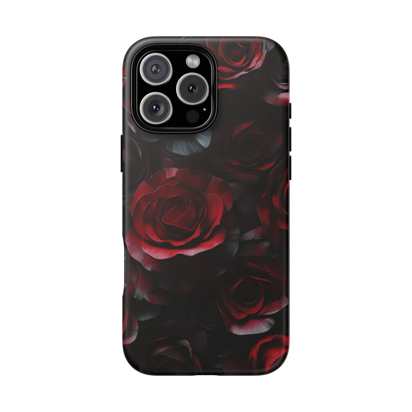 Dark Rose Flower Phone Case - Gothic Floral Phone Cases for iPhone 16 15 14 13 12 11, Samsung Galaxy & Google Pixel