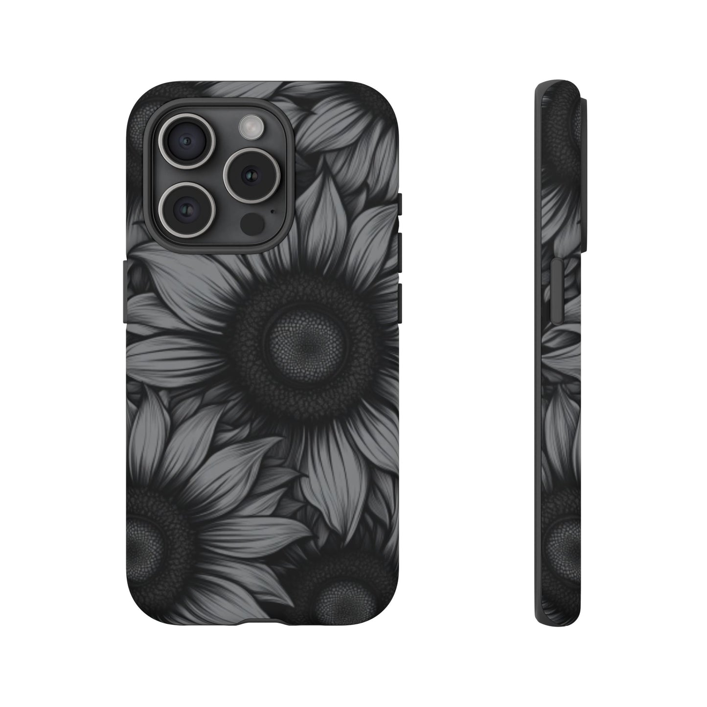 Sunflower Phone Case - Dark Gothic Floral Phone Cases - Phone 16 15 14 13 12 11, Samsung Galaxy & Google Pixel Phone Covers