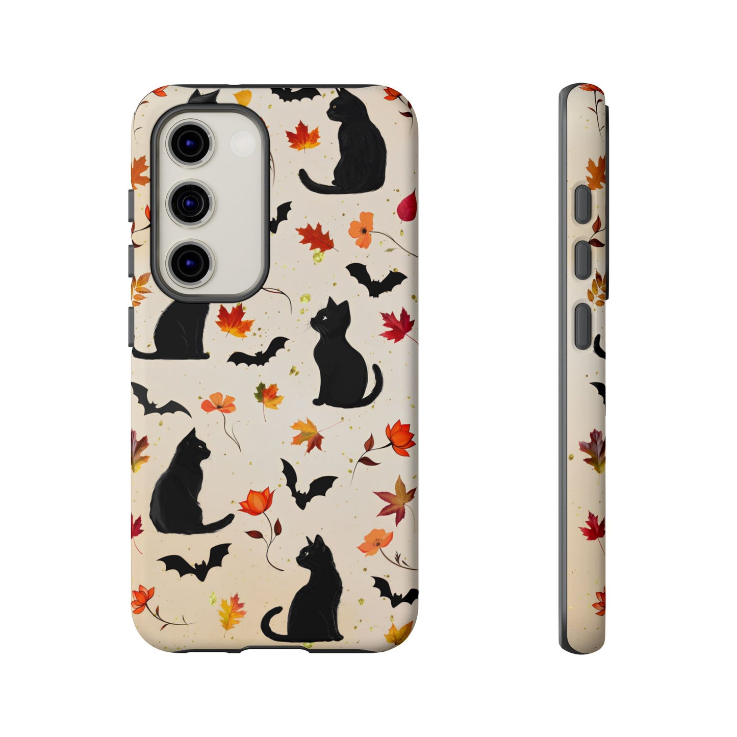 Cute Black Cats Halloween Phone Case - Aesthetic Fall Phone Cases for iPhone 16 15 14 13 12 11, Samsung Galaxy & Google Pixel