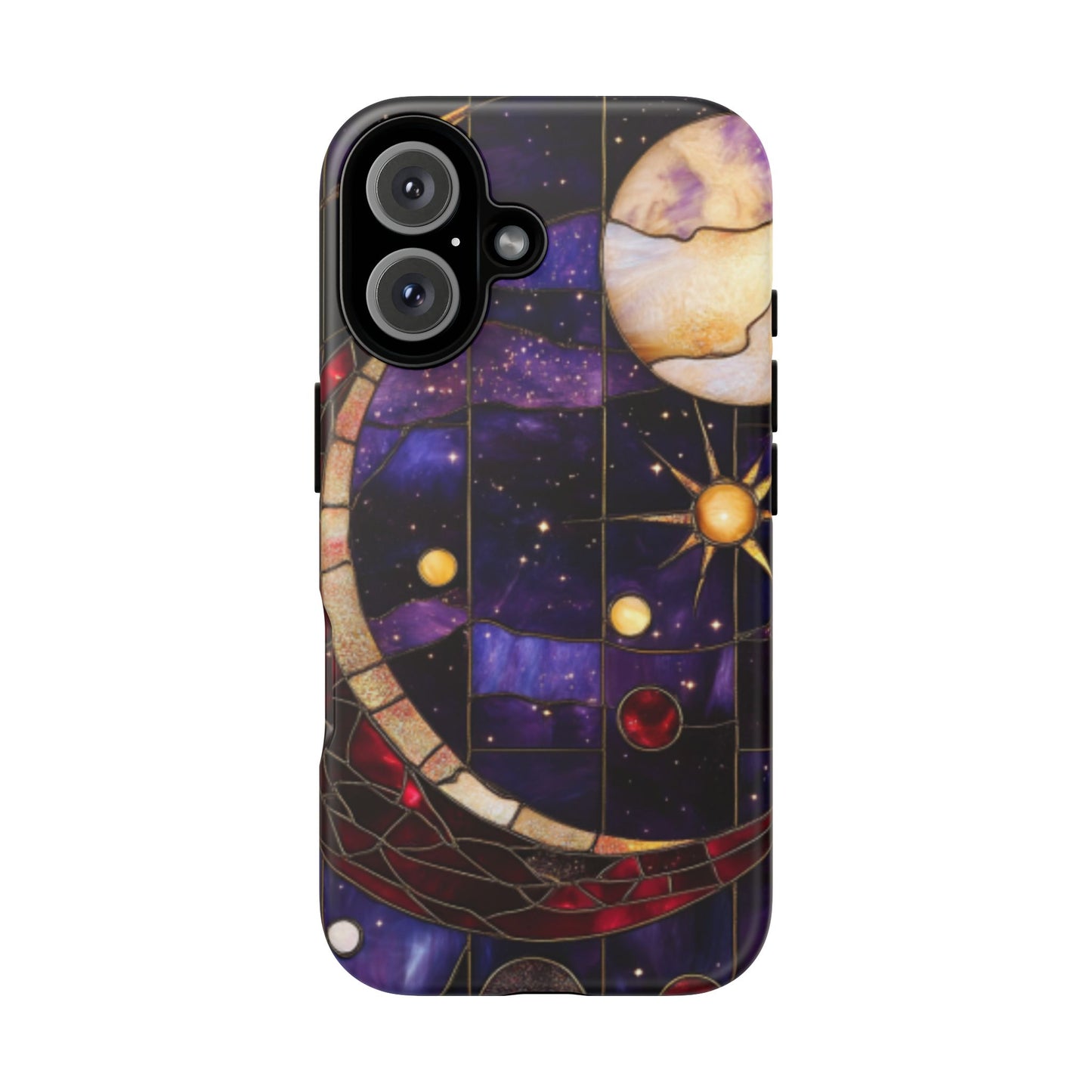 Celestial Stained Glass Phone Case - iPhone 16 15 14 13 12 11, Samsung Galaxy & Google Pixel Phone Covers