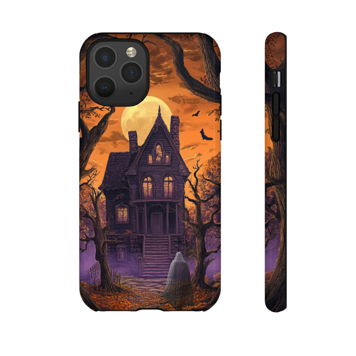 Halloween Haunted Mansion and Ghost Phone Case - Spooky Season Phone Cases - iPhone 16 15 14 13 12 11, Samsung Galaxy & Google Pixel Phone Covers - Boo and Bewear