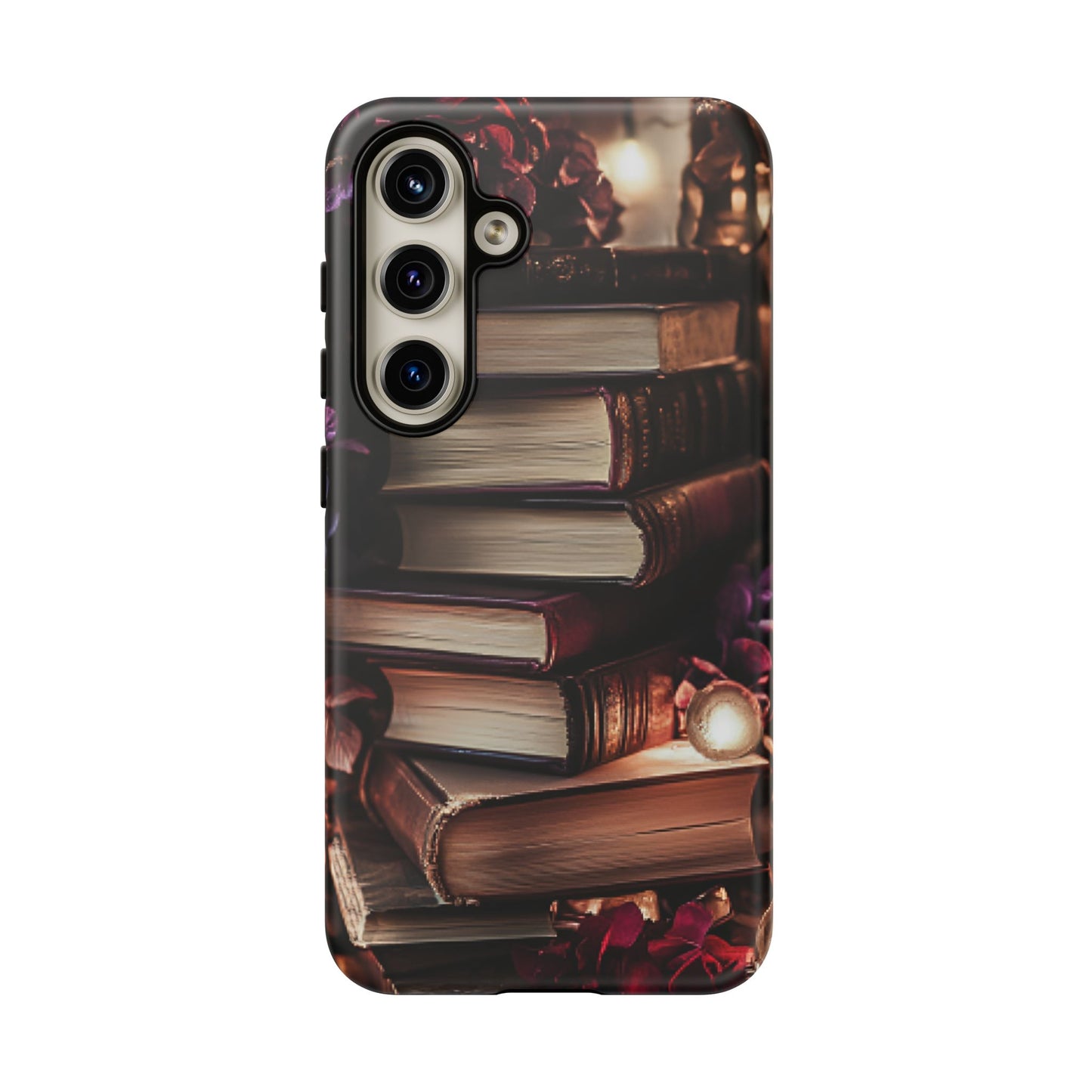 Book Lover Phone Case - Vintage Dark Academia Books - iPhone 16 15 14 13 12 11, Samsung Galaxy & Google Pixel Phone Covers