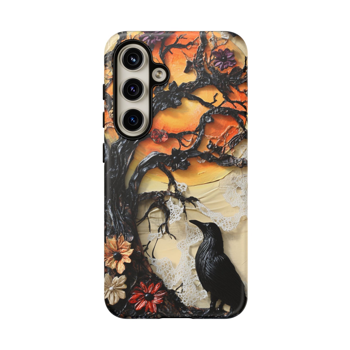 Gothic Raven Phone Case - Fantasy Goth Phone Cases for iPhone 16 15 14 13 12 11, Samsung Galaxy & Google Pixel