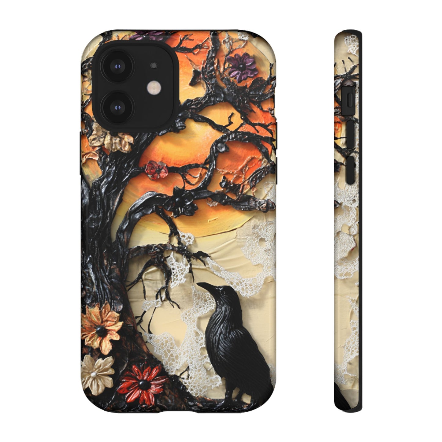 Gothic Raven Phone Case - Fantasy Goth Phone Cases for iPhone 16 15 14 13 12 11, Samsung Galaxy & Google Pixel