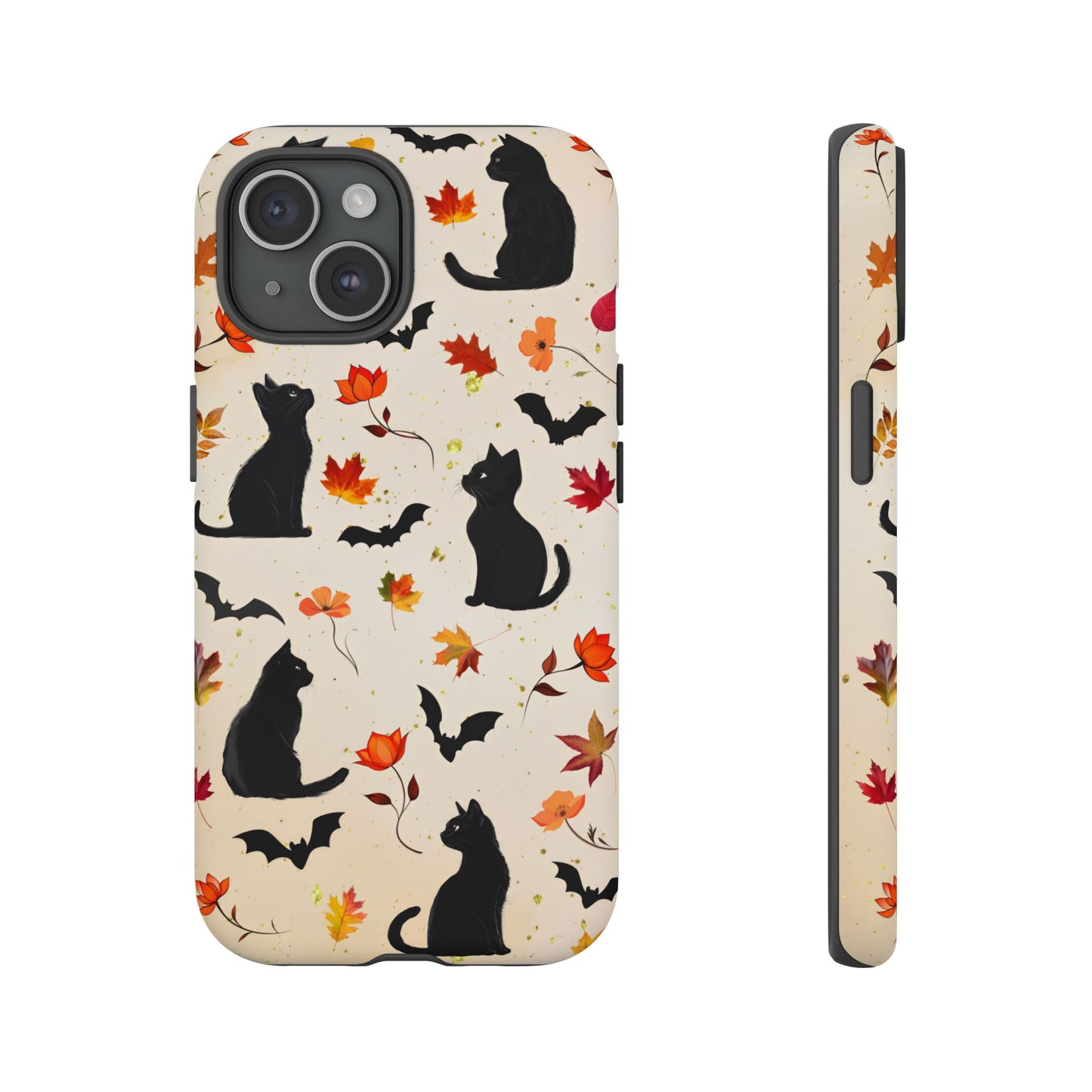 Cute Black Cats Halloween Phone Case - Aesthetic Fall Phone Cases for iPhone 16 15 14 13 12 11, Samsung Galaxy & Google Pixel