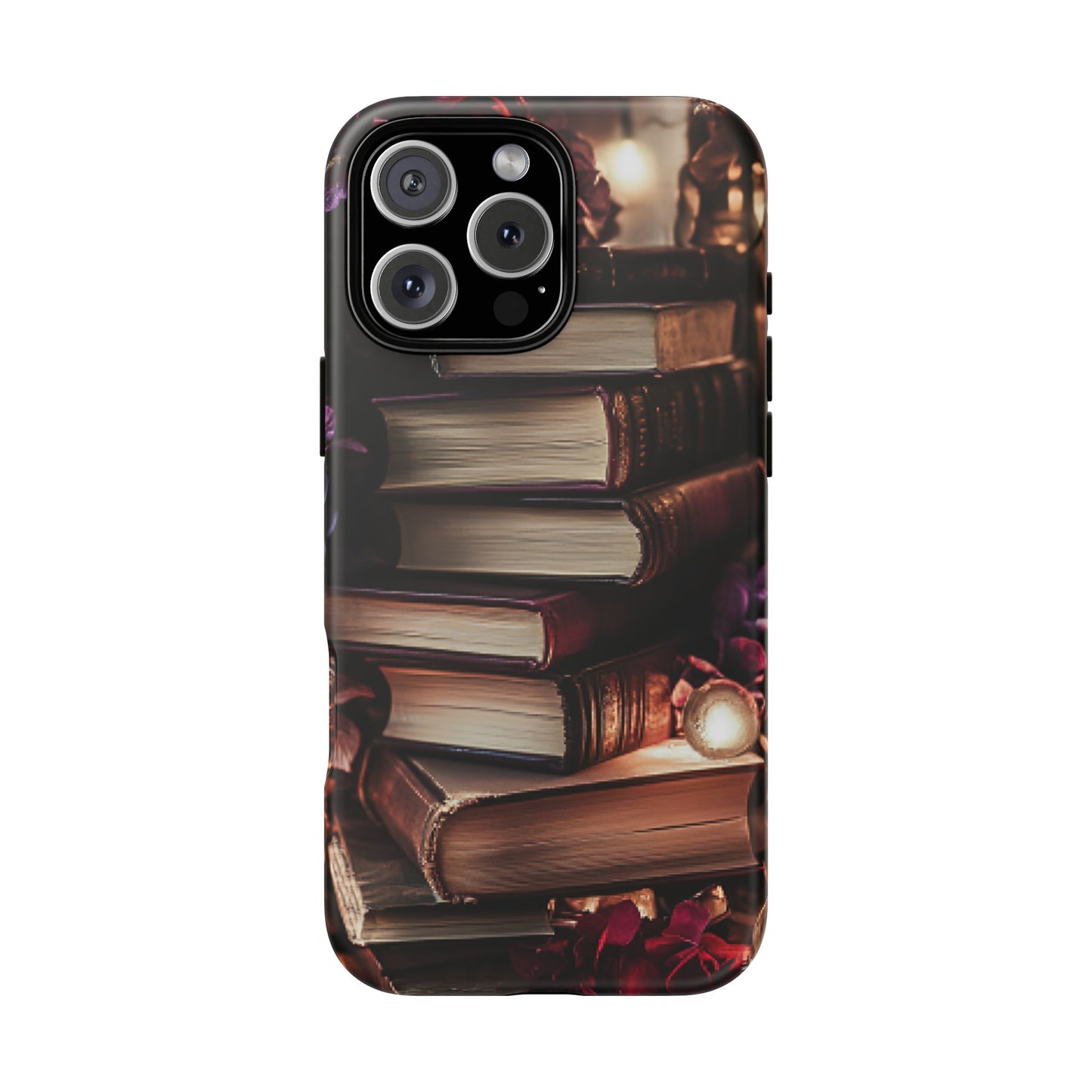 Book Lover Phone Case - Vintage Dark Academia Books - iPhone 16 15 14 13 12 11, Samsung Galaxy & Google Pixel Phone Covers