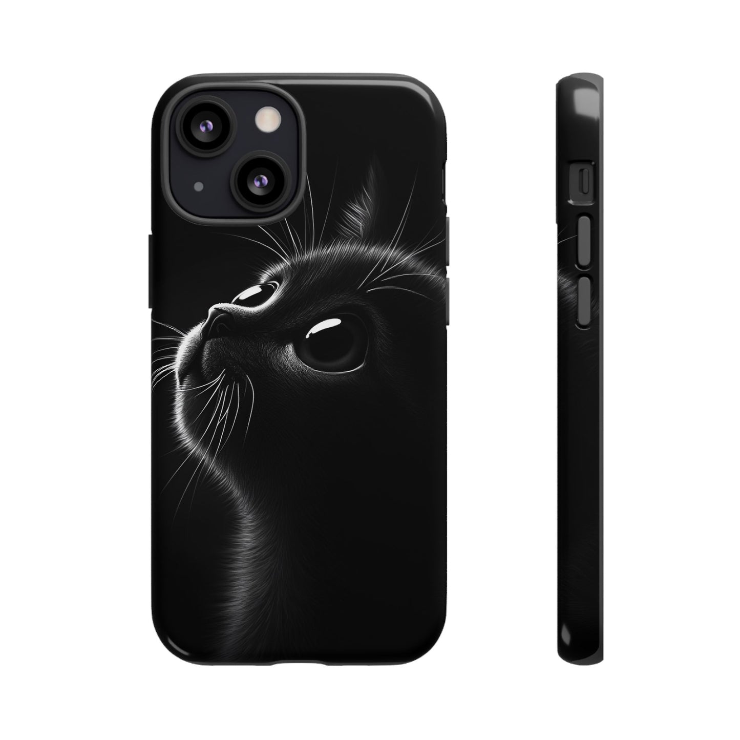 Cute Black Cat Phone Case - Cat Lover Phone Cases for iPhone 16 15 14 13 12 11, Samsung Galaxy & Google Pixel