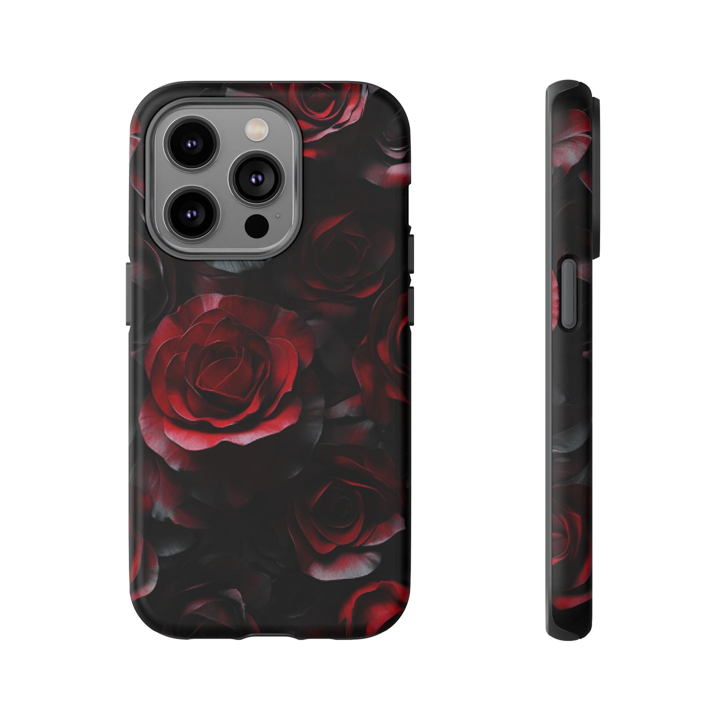 Dark Rose Flower Phone Case - Gothic Floral Phone Cases for iPhone 16 15 14 13 12 11, Samsung Galaxy & Google Pixel