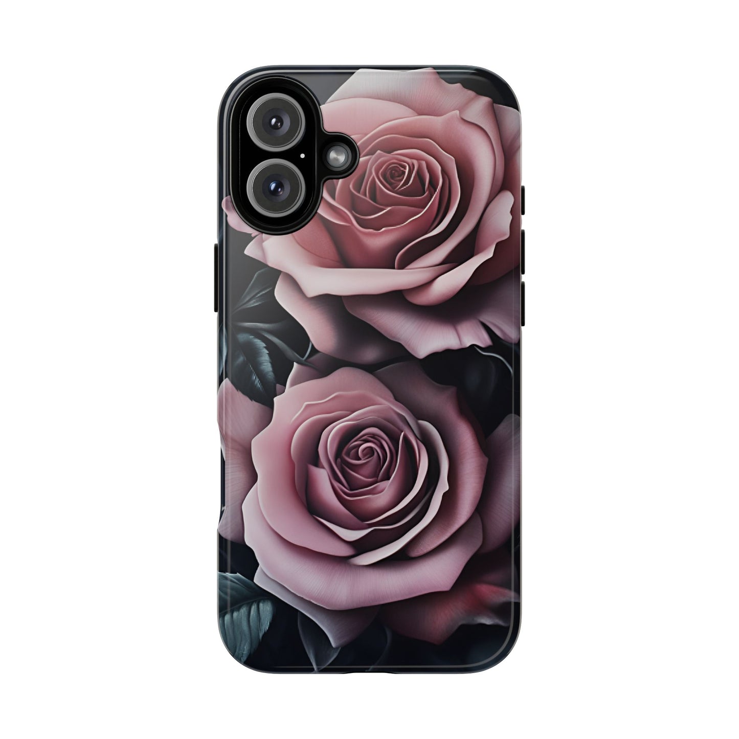 Pastel Goth Roses Phone Case - Gothic Black and Pink Flowers Phone Cases - iPhone 16 15 14 13 12 11, Samsung Galaxy & Google Pixel Phone Covers - Boo and Bewear