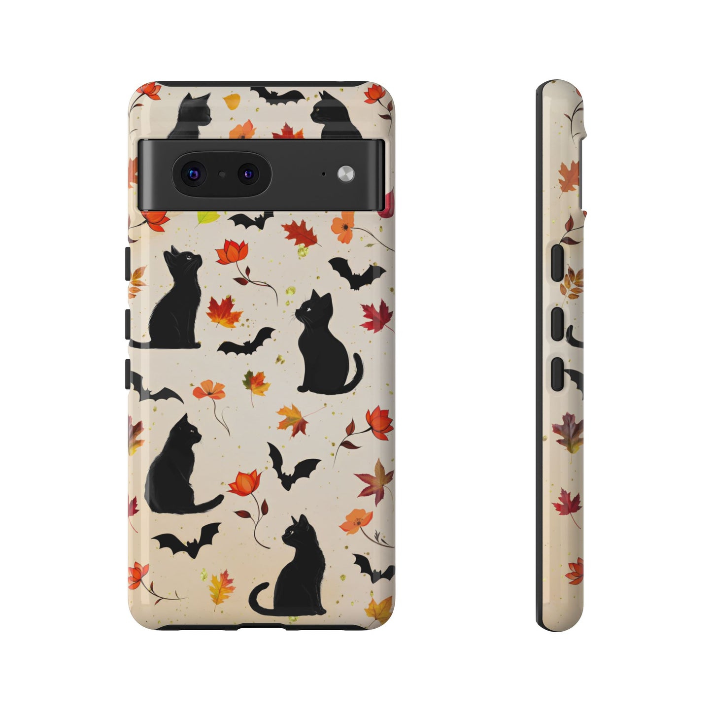 Cute Black Cats Halloween Phone Case - Aesthetic Fall Phone Cases - iPhone 16 15 14 13 12 11, Samsung Galaxy & Google Pixel Phone Covers