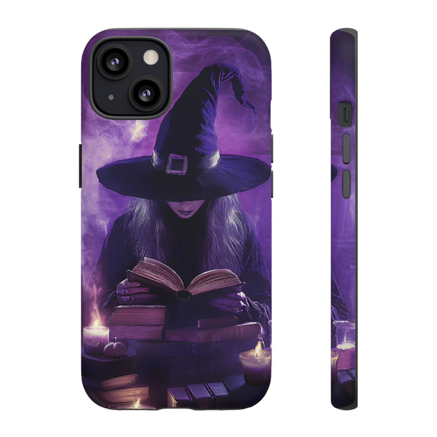 Witch Reading Book Phone Case - Witchy  Halloween Phone Cases - iPhone 16 15 14 13 12 11, Samsung Galaxy & Google Pixel Phone Covers