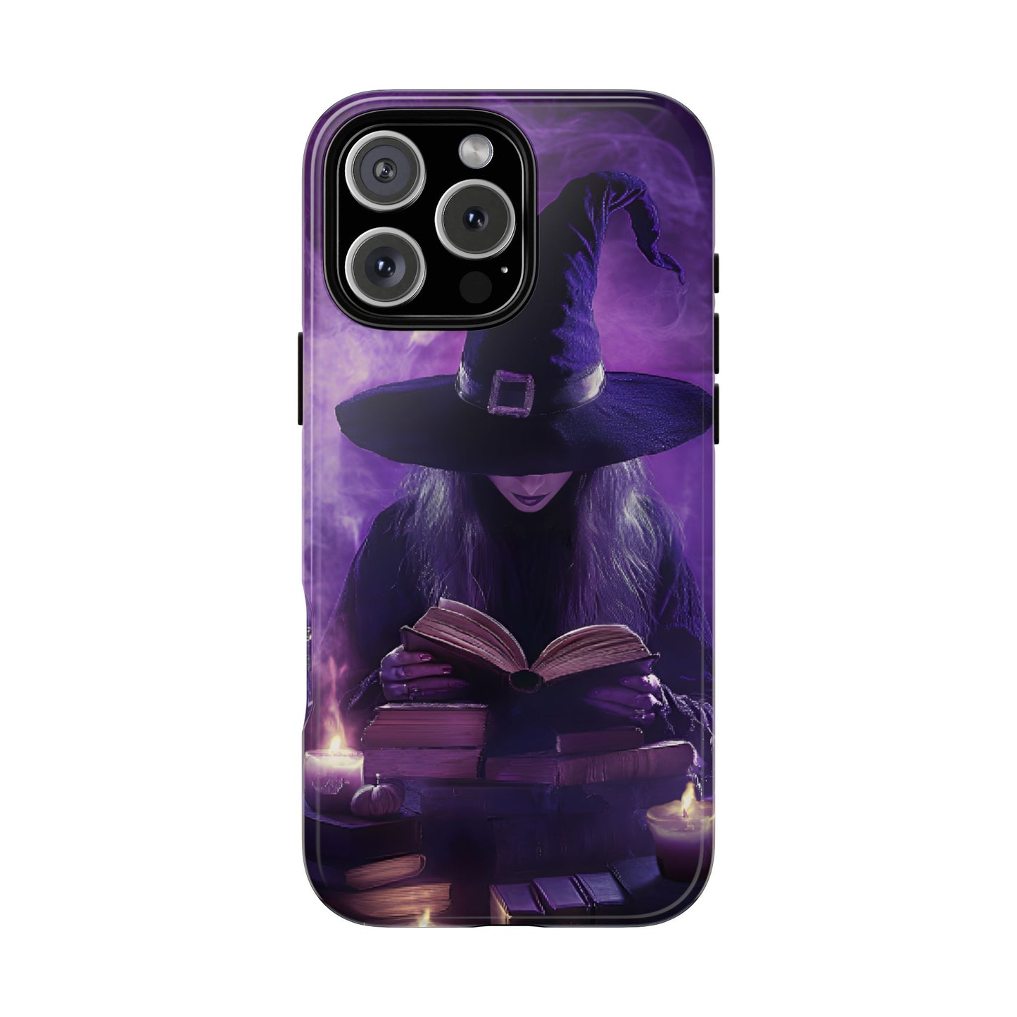 Witch Reading Book Phone Case - Witchy Halloween Phone Cases - iPhone 16 15 14 13 12 11, Samsung Galaxy & Google Pixel Phone Covers - Boo and Bewear