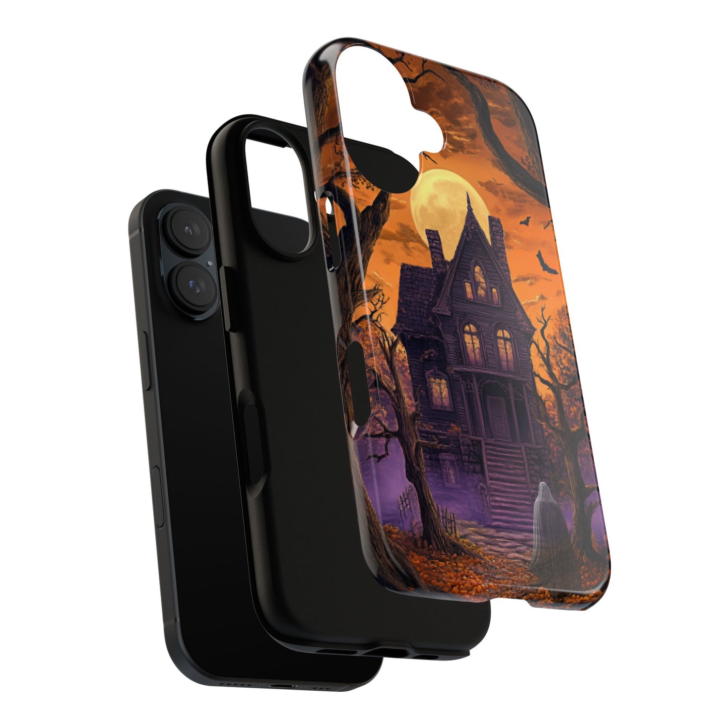 Halloween Haunted Mansion and Ghost Phone Case - Spooky Season Phone Cases - iPhone 16 15 14 13 12 11, Samsung Galaxy & Google Pixel Phone Covers