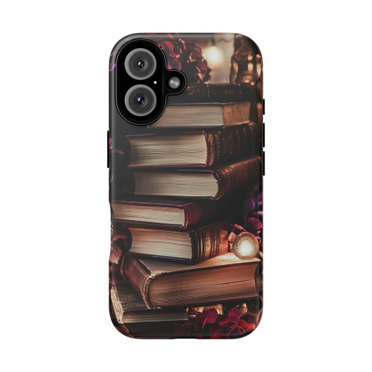 Book Lover Phone Case - Vintage Dark Academia Books - iPhone 16 15 14 13 12 11, Samsung Galaxy & Google Pixel Phone Covers