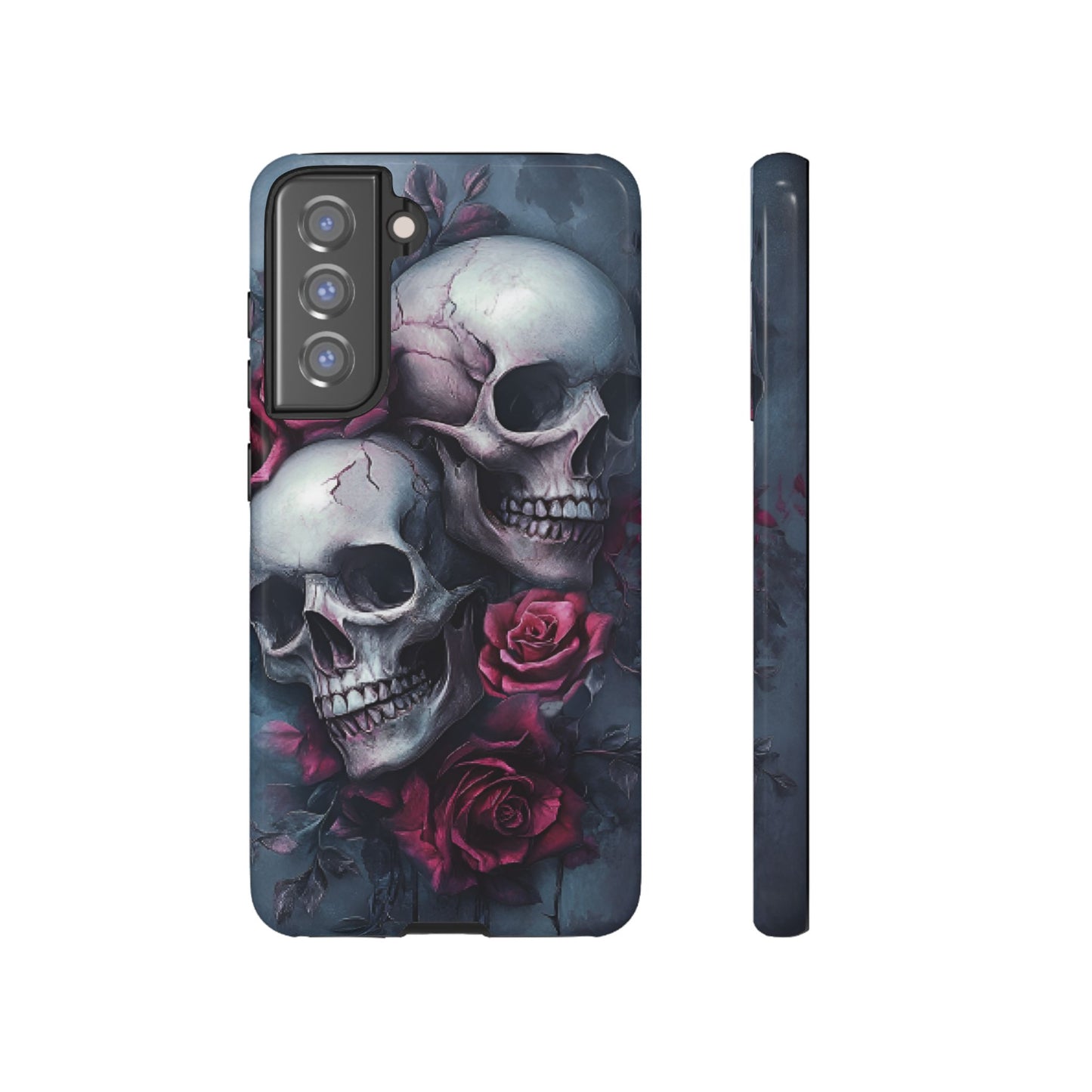 Skulls and Roses Phone Case - Gothic Dark Romance Phone Cases - iPhone 16 15 14 13 12 11, Samsung Galaxy & Google Pixel Phone Covers