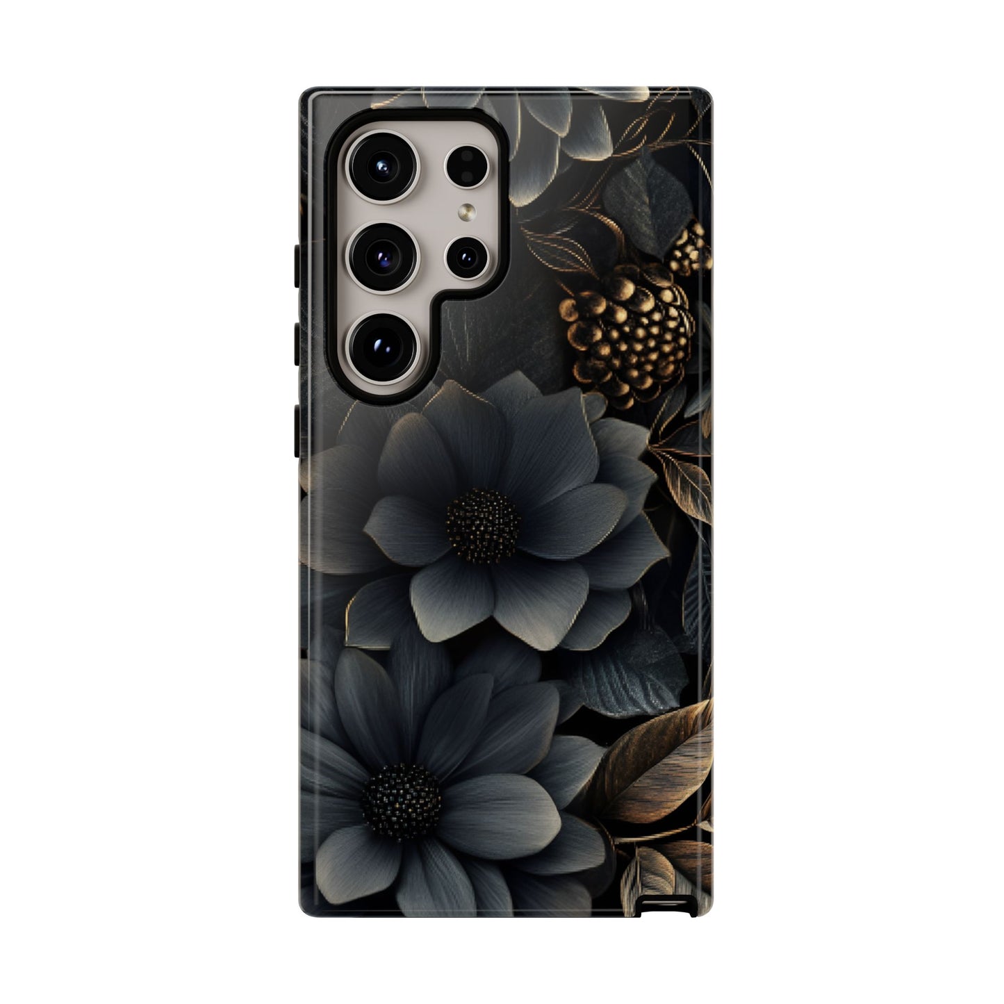 Dark Flower Phone Case - iPhone 16 15 14 13 12 11, Samsung Galaxy & Google Pixel Phone Covers