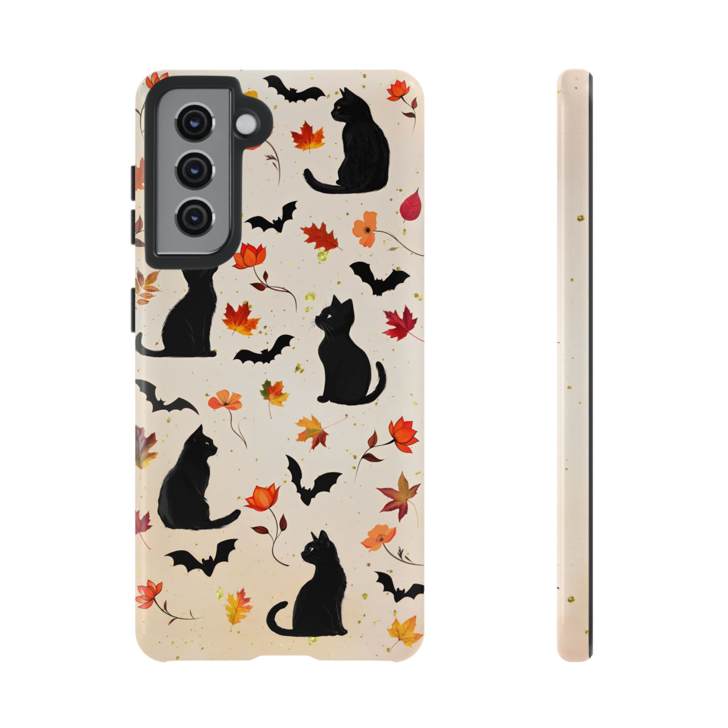 Cute Black Cats Halloween Phone Case - Aesthetic Fall Phone Cases for iPhone 16 15 14 13 12 11, Samsung Galaxy & Google Pixel