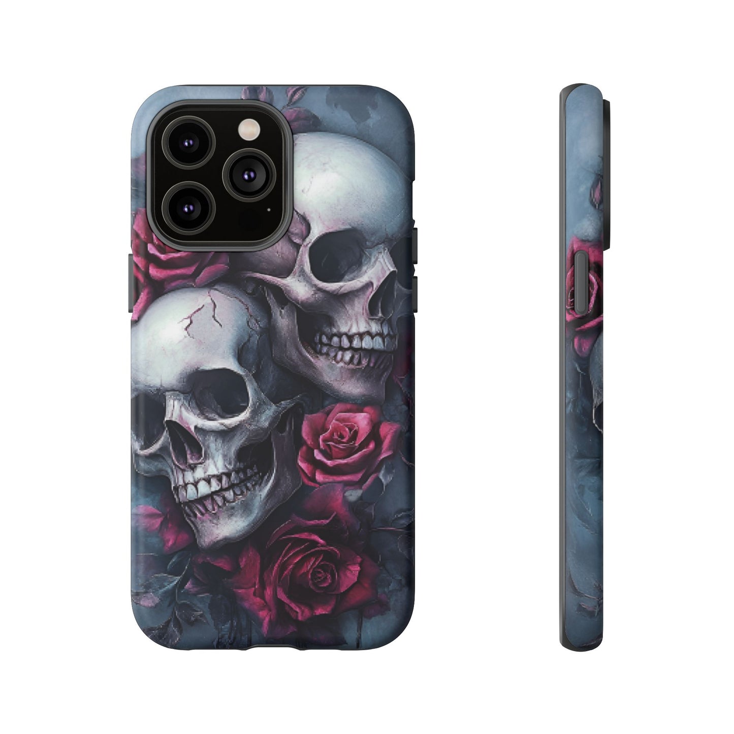 Skulls and Roses Phone Case - Gothic Dark Romance Phone Cases - iPhone 16 15 14 13 12 11, Samsung Galaxy & Google Pixel Phone Covers