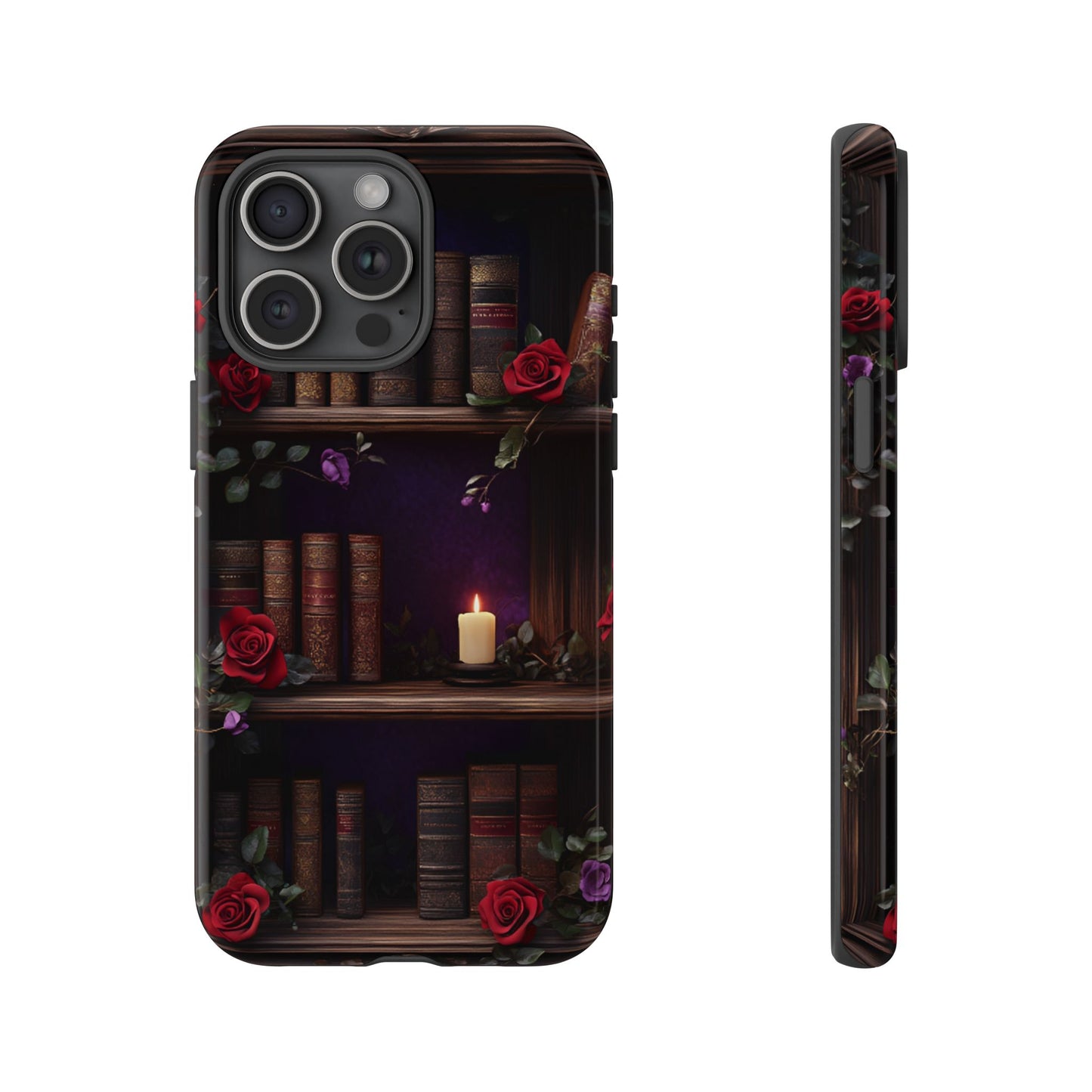 Vintage Books Phone Case - Goth Dark Academia Library Phone Cases for iPhone 16 15 14 13 12 11, Samsung Galaxy & Google Pixel