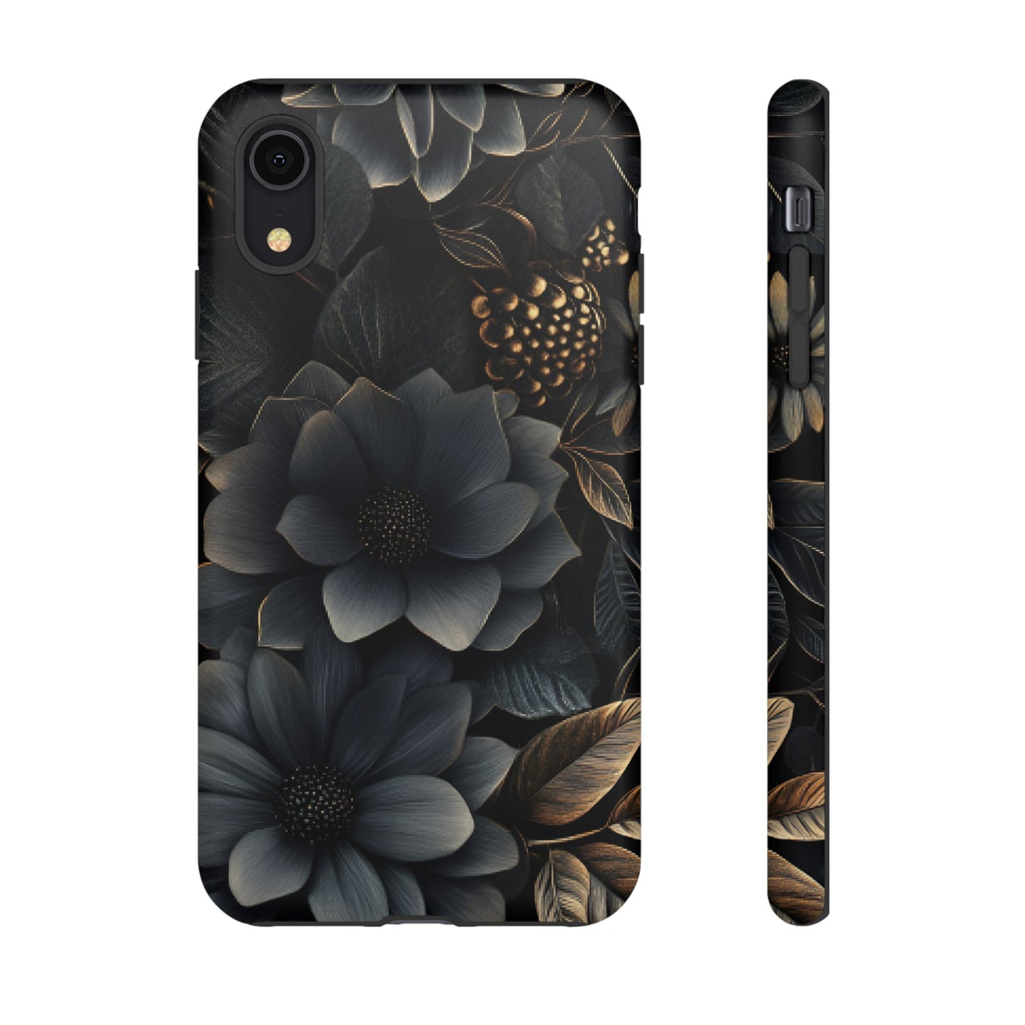 Dark Flower Phone Case - iPhone 16 15 14 13 12 11, Samsung Galaxy & Google Pixel Phone Covers - Boo and Bewear