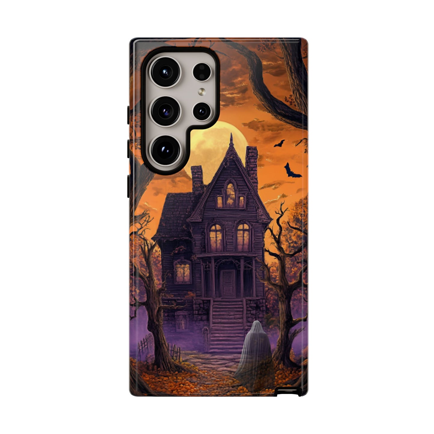 Halloween Haunted Mansion and Ghost Phone Case - Spooky Season Phone Cases - iPhone 16 15 14 13 12 11, Samsung Galaxy & Google Pixel Phone Covers