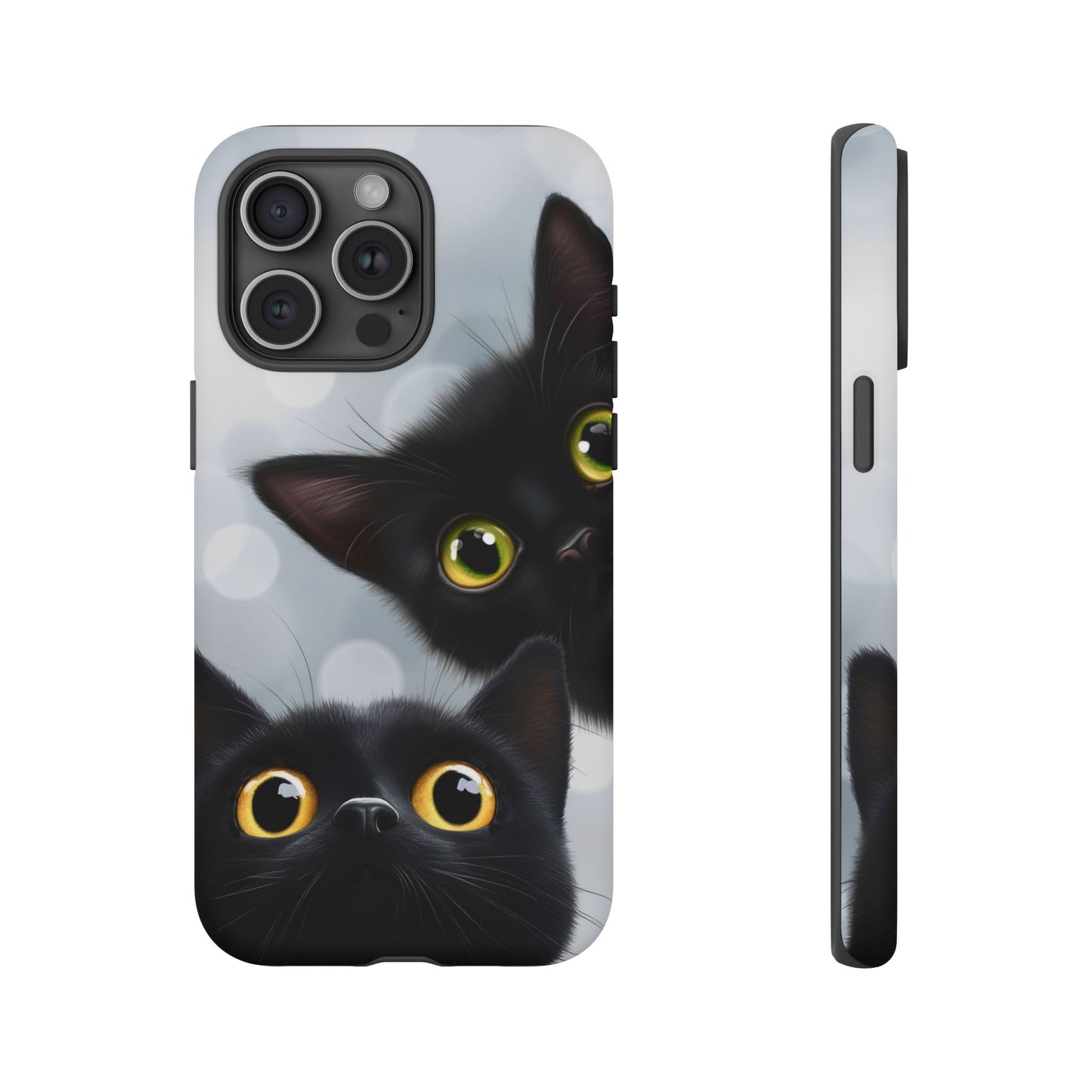 Cat Phone Case - Cute Black Cats Phone Cases - iPhone 16 15 14 13 12 11, Samsung Galaxy & Google Pixel Phone Covers