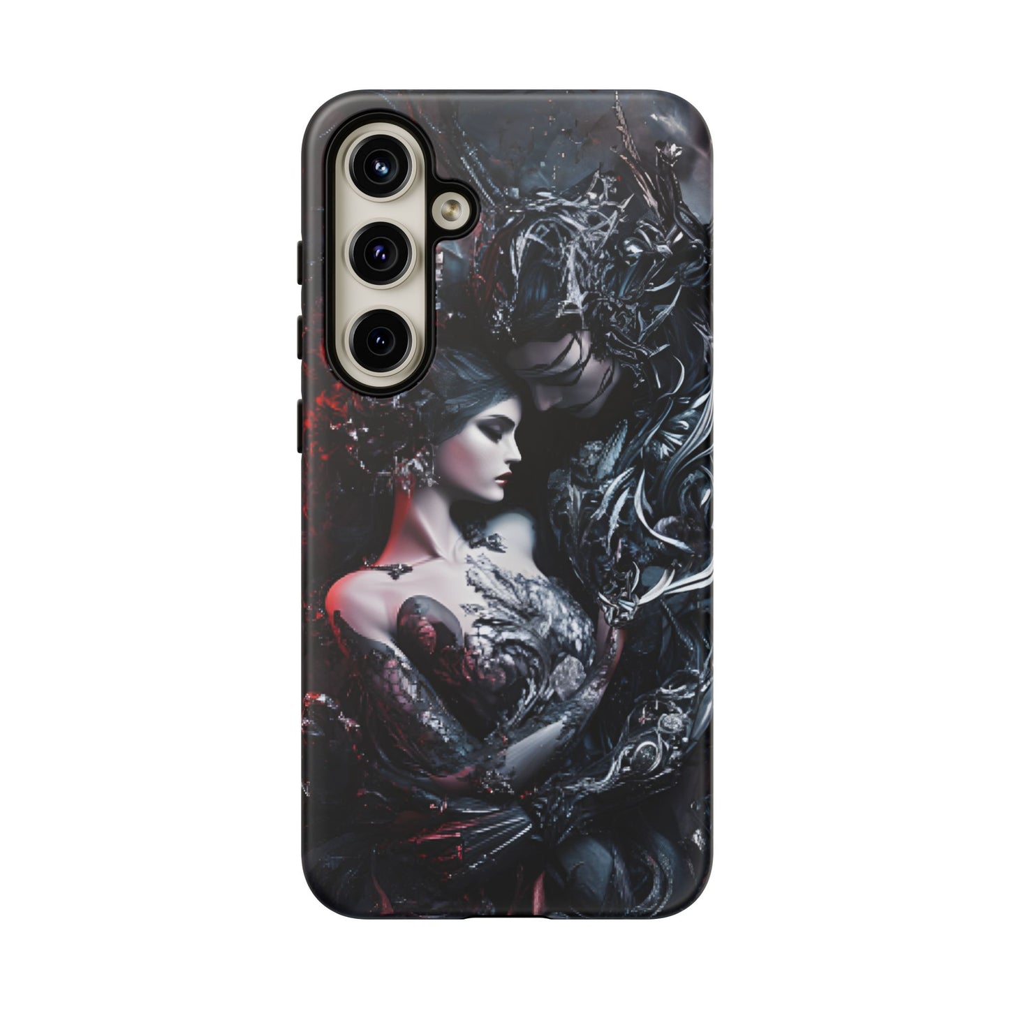 Gothic Couple Phone Case - Victorian Goth Valentine's Day Phone Cases for iPhone 16 15 14 13 12 11, Samsung Galaxy & Google Pixel