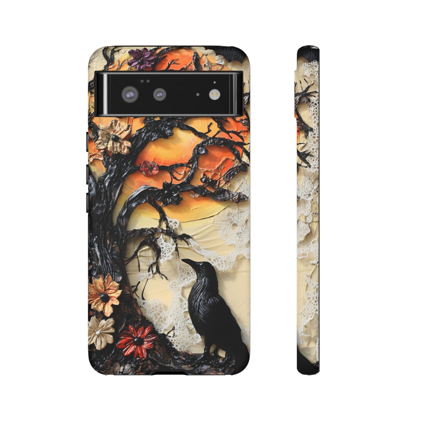 Gothic Raven Phone Case - Fantasy Goth Phone Cases for iPhone 16 15 14 13 12 11, Samsung Galaxy & Google Pixel