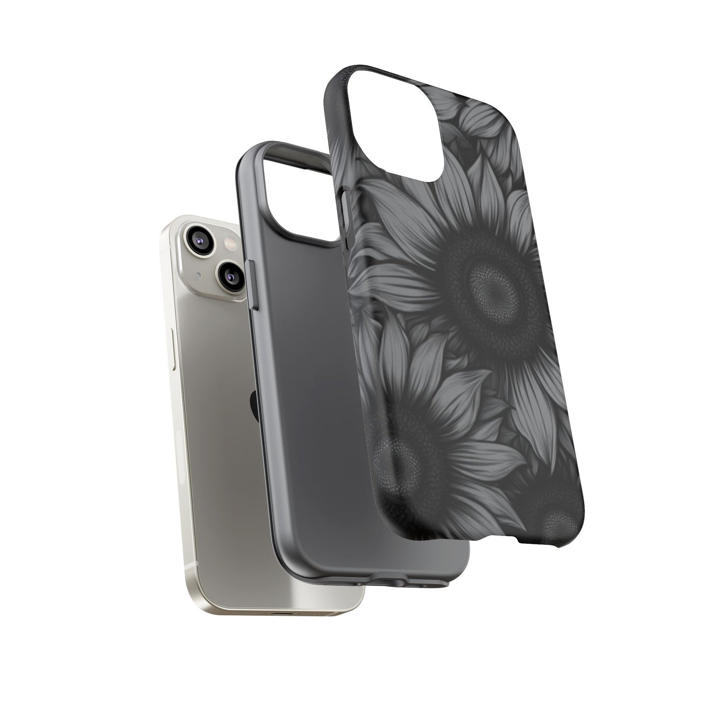 Sunflower Phone Case - Dark Gothic Floral Phone Cases - Phone 16 15 14 13 12 11, Samsung Galaxy & Google Pixel Phone Covers