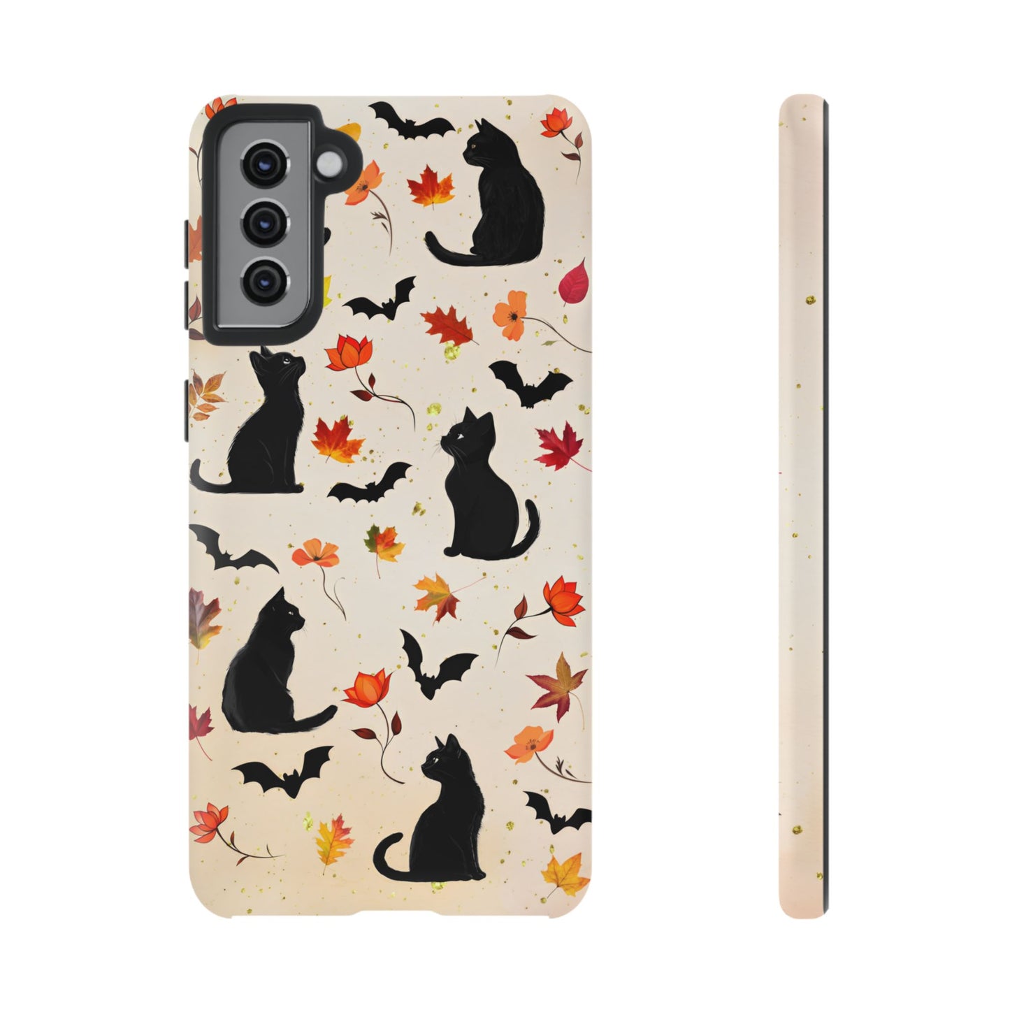 Cute Black Cats Halloween Phone Case - Aesthetic Fall Phone Cases - iPhone 16 15 14 13 12 11, Samsung Galaxy & Google Pixel Phone Covers