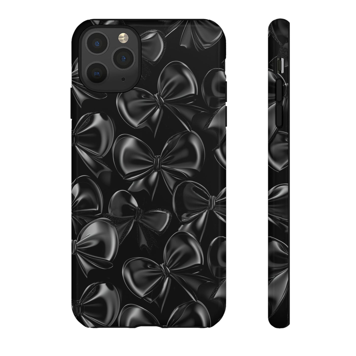 Black Bow Phone Case - Gothic Dark Coquette Phone Cover - iPhone 16 15 14 13 12 11, Samsung Galaxy & Google Pixel Phone Covers