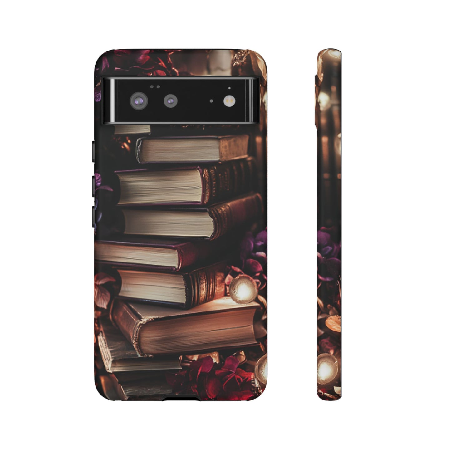 Book Lover Phone Case - Vintage Dark Academia Books - iPhone 16 15 14 13 12 11, Samsung Galaxy & Google Pixel Phone Covers