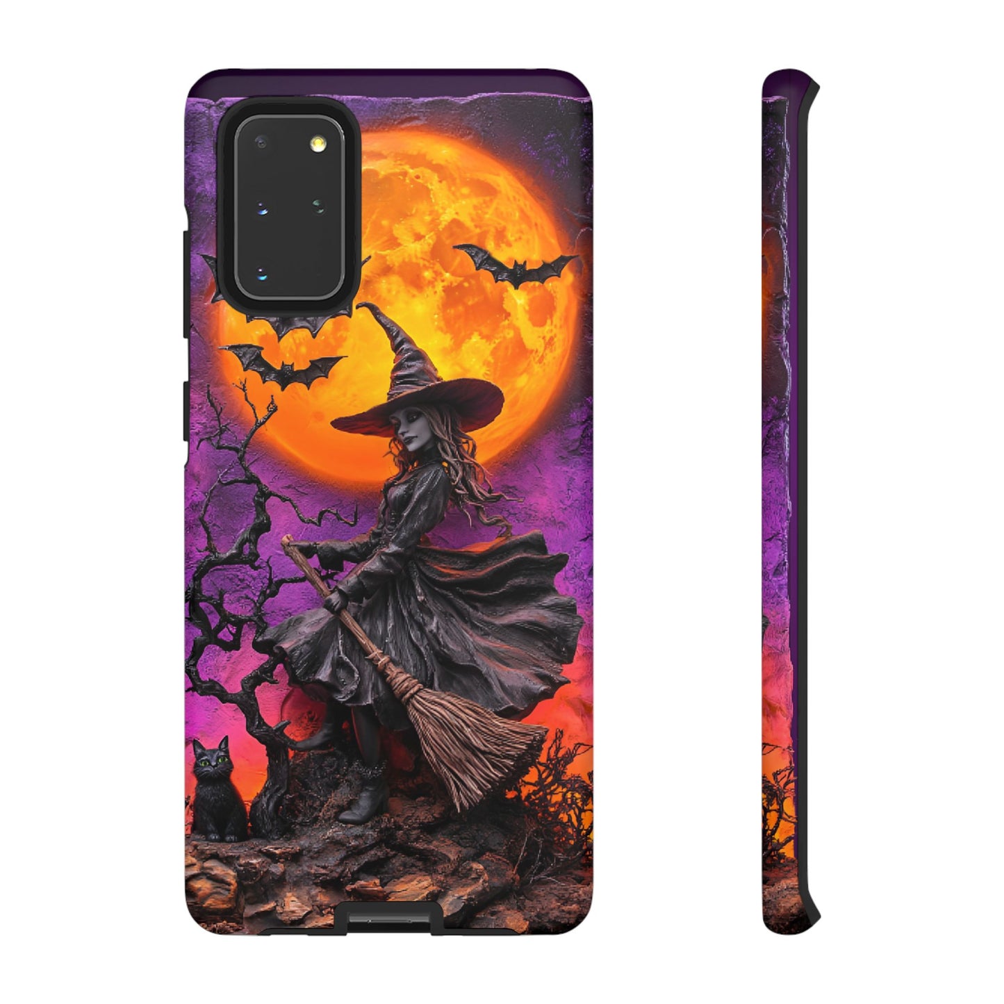 Witch and Bats Phone Case - Witchy Halloween Phone Cases for iPhone 16 15 14 13 12 11, Samsung Galaxy & Google Pixel