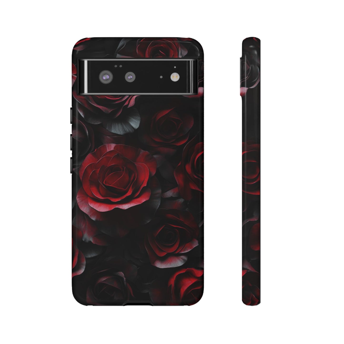 Dark Rose Flower Phone Case - Gothic Floral Phone Cases for iPhone 16 15 14 13 12 11, Samsung Galaxy & Google Pixel