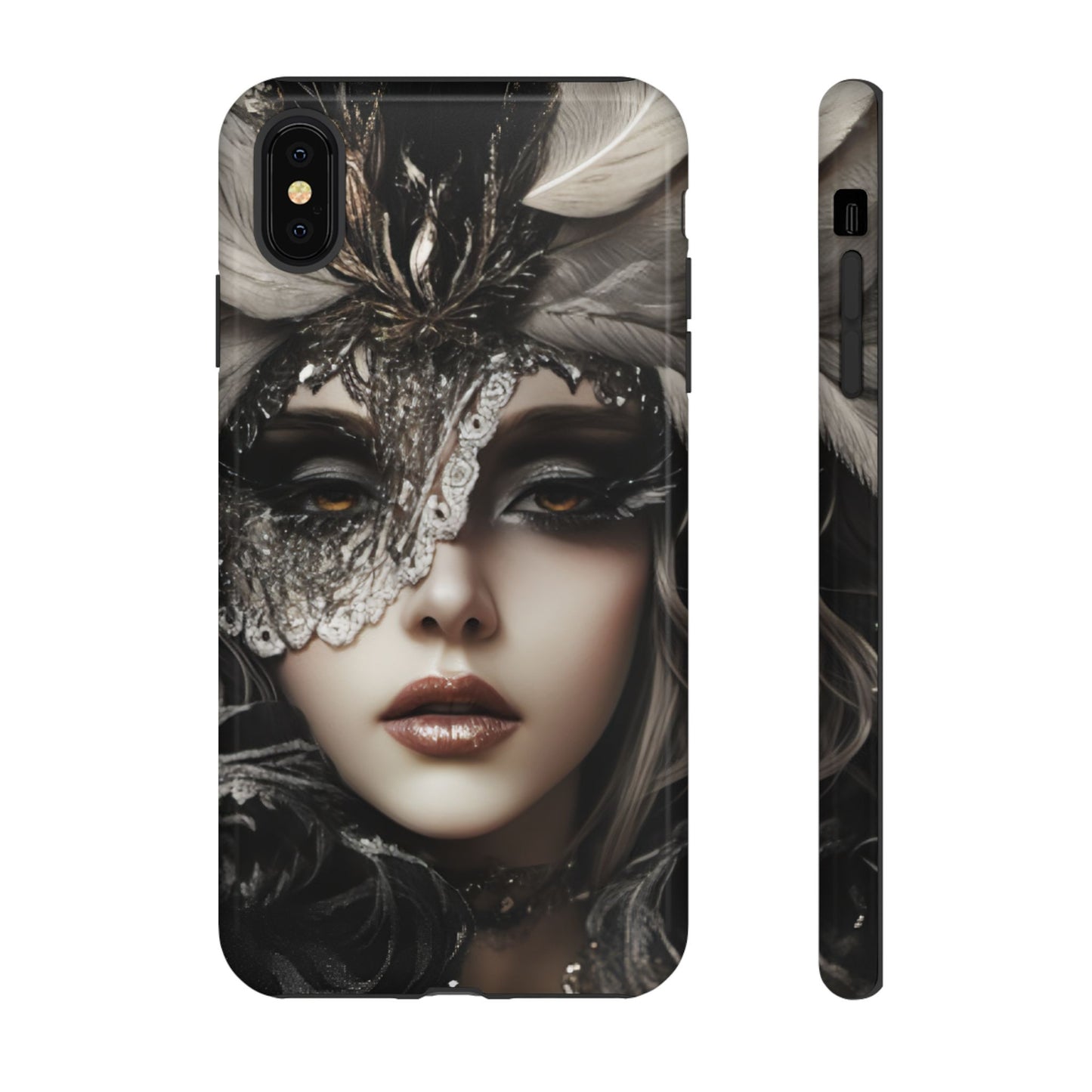 Goth Phone Case with Aesthetic Woman - iPhone 16 15 14 13 12 11, Samsung Galaxy & Google Pixel Phone Covers - Boo and Bewear