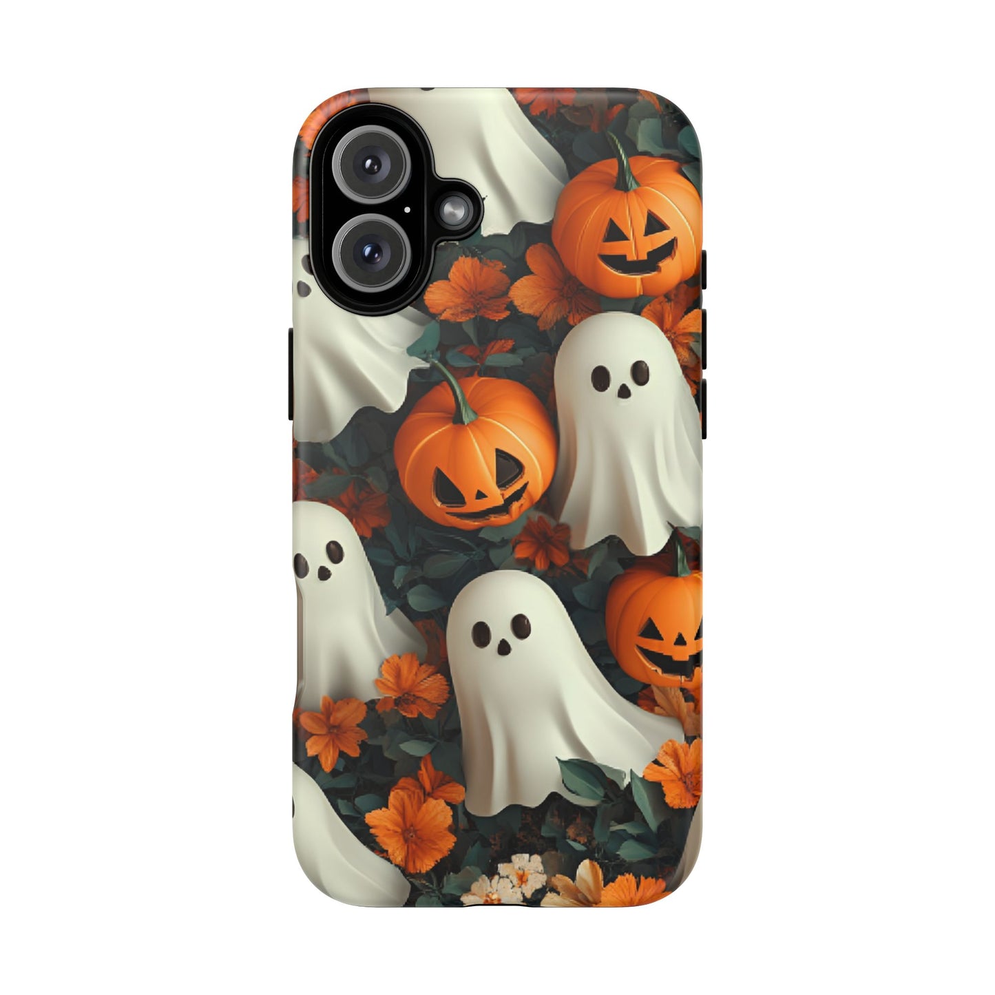 Halloween Ghosts and Pumpkins Phone Case - Spooky and Cute Phone Cases for iPhone 16 15 14 13 12 11, Samsung Galaxy & Google Pixel Phone Covers