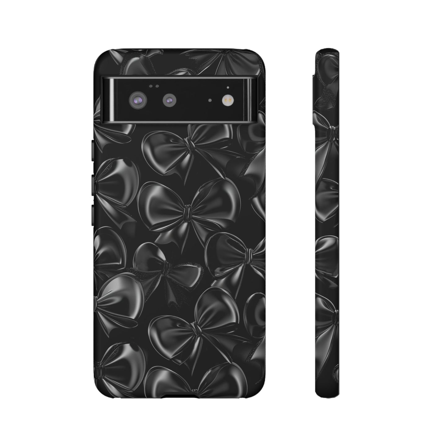 Black Bow Phone Case - Gothic Dark Coquette Phone Cover for iPhone 16 15 14 13 12 11, Samsung Galaxy & Google Pixel