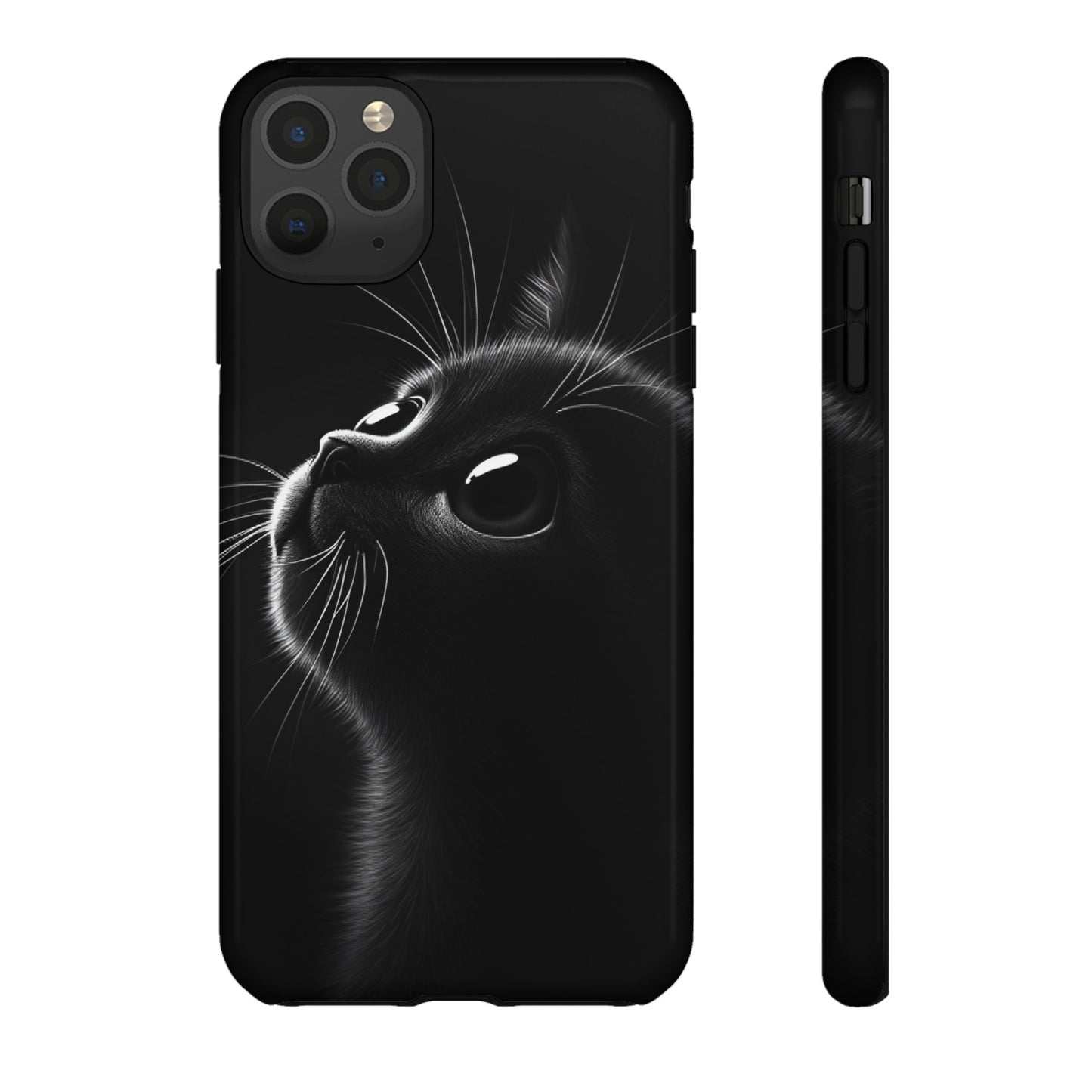 Cute Black Cat Phone Case - Cat Lover Phone Cases for iPhone 16 15 14 13 12 11, Samsung Galaxy & Google Pixel