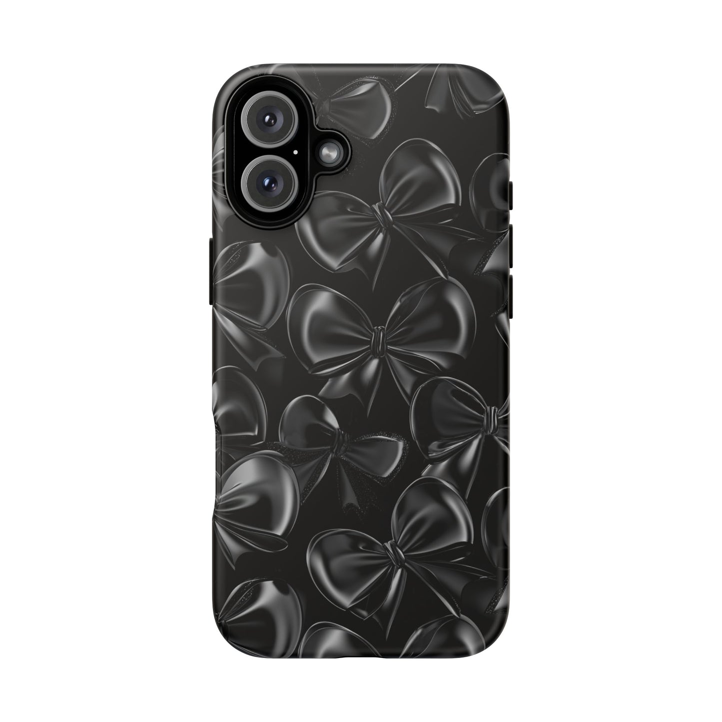 Black Bow Phone Case - Gothic Dark Coquette Phone Cover - iPhone 16 15 14 13 12 11, Samsung Galaxy & Google Pixel Phone Covers