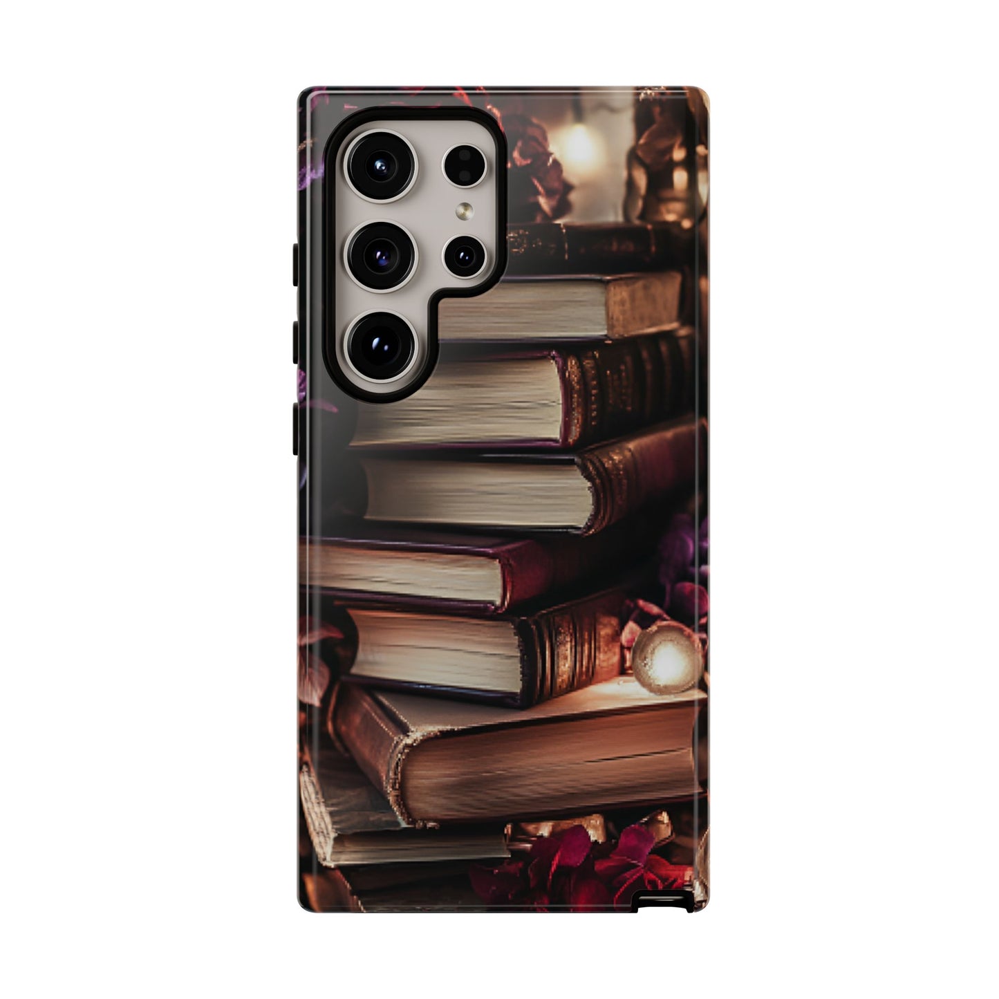 Book Lover Phone Case - Vintage Dark Academia Books - iPhone 16 15 14 13 12 11, Samsung Galaxy & Google Pixel Phone Covers