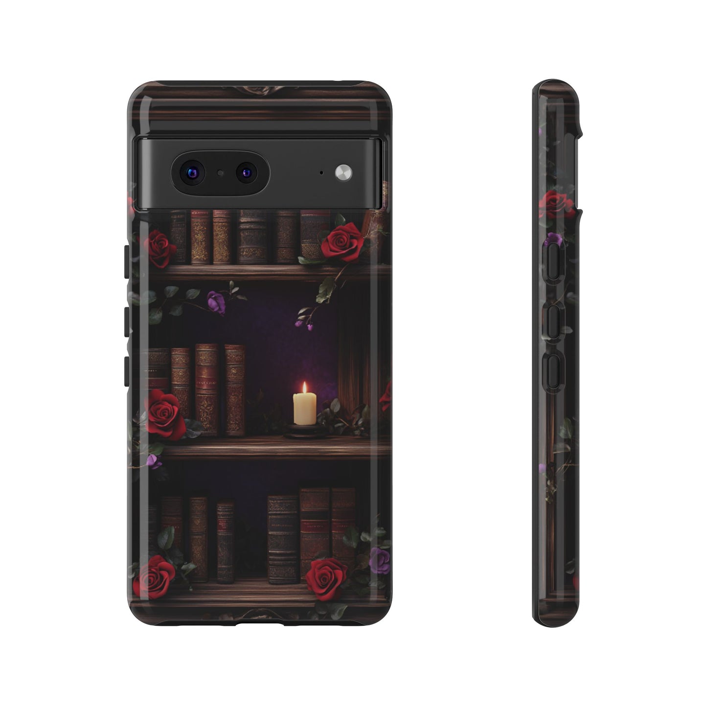 Vintage Books Phone Case - Goth Dark Academia Library Phone Cases for iPhone 16 15 14 13 12 11, Samsung Galaxy & Google Pixel