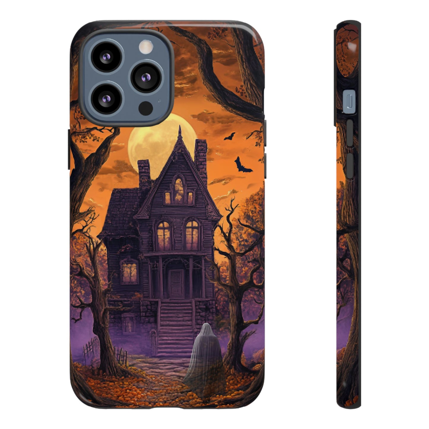 Halloween Haunted Mansion and Ghost Phone Case - Spooky Season Phone Cases - iPhone 16 15 14 13 12 11, Samsung Galaxy & Google Pixel Phone Covers