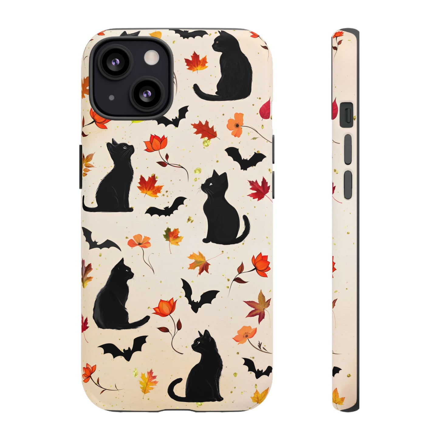 Cute Black Cats Halloween Phone Case - Aesthetic Fall Phone Cases for iPhone 16 15 14 13 12 11, Samsung Galaxy & Google Pixel