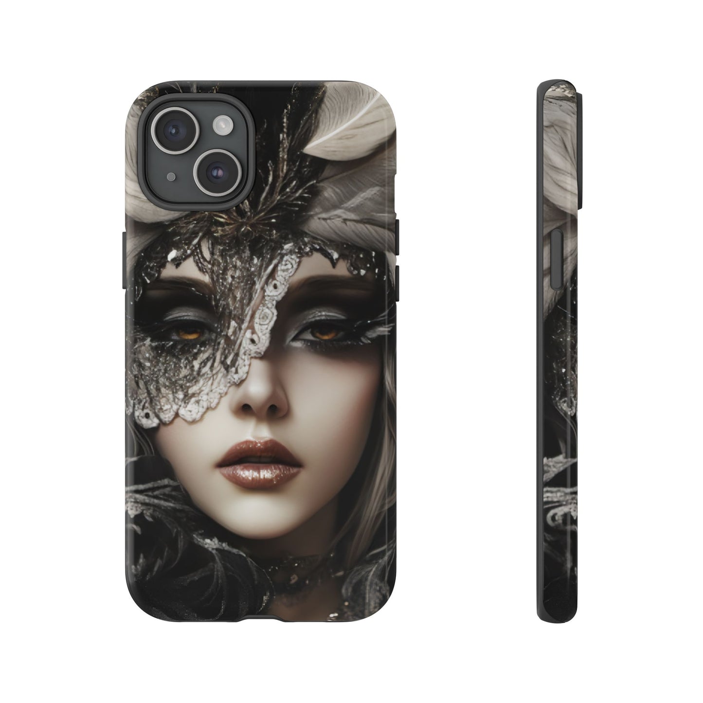 Goth Phone Case with Aesthetic Woman for iPhone 16 15 14 13 12 11, Samsung Galaxy & Google Pixel