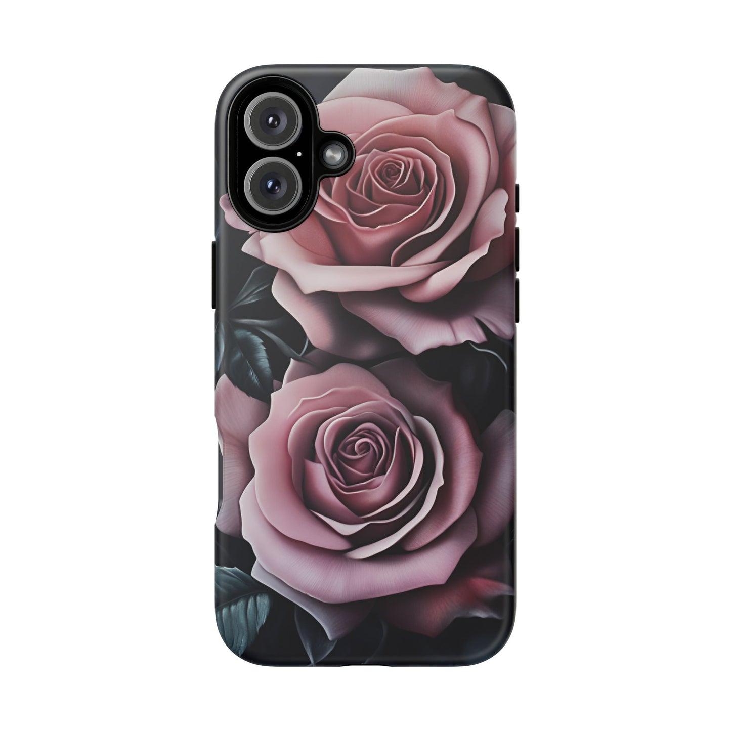 Pastel Goth Roses Phone Case - Gothic Black and Pink Flowers Phone Cases for iPhone 16 15 14 13 12 11, Samsung Galaxy & Google Pixel