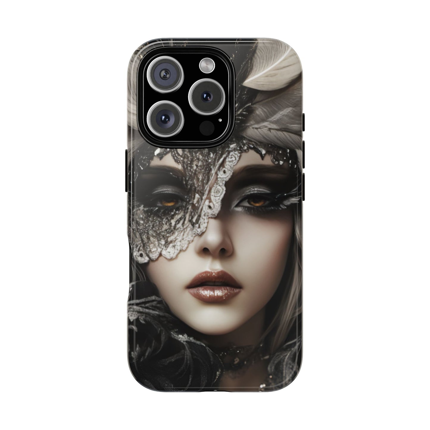 Goth Phone Case with Aesthetic Woman for iPhone 16 15 14 13 12 11, Samsung Galaxy & Google Pixel