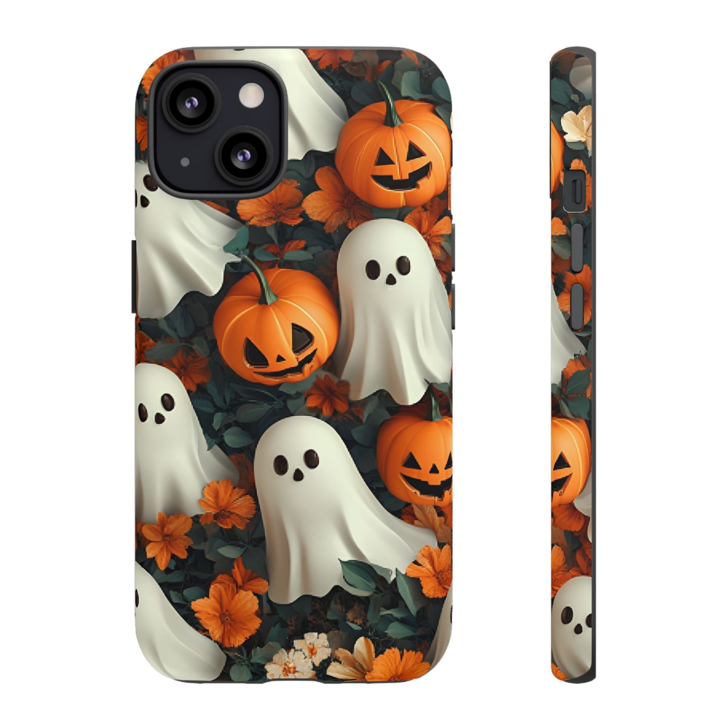 Halloween Ghosts and Pumpkins Phone Case - Spooky and Cute Phone Cases - iPhone 16 15 14 13 12 11, Samsung Galaxy & Google Pixel Phone Covers