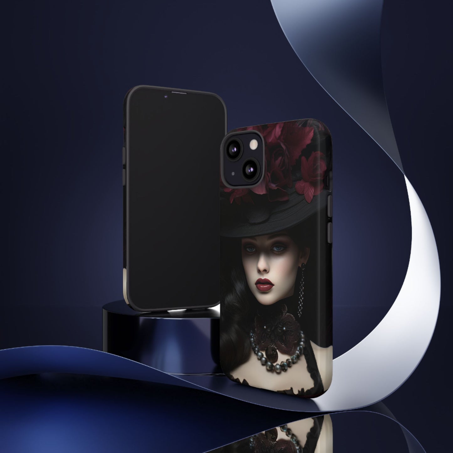 Victorian Goth Phone Case with Vintage Gothic Woman for iPhone 16 15 14 13 12 11, Samsung Galaxy & Google Pixel